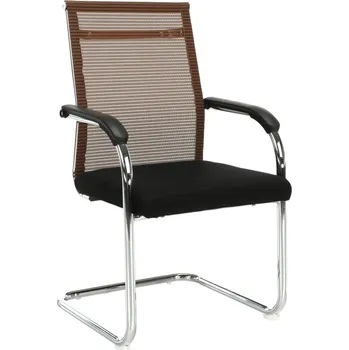 Zasedací stolička, černá/hnědá, ESIN