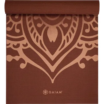 podložka na cvičení Gaiam GAIAM INTENSE RUST SUNNDIAL LAYERS YOGA MAT 5MM 65738