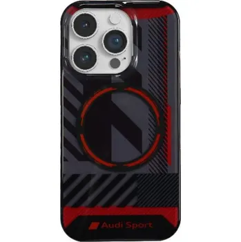 Pouzdro na mobilní telefon Audi Audi IML Sport MagSafe Case iPhone 14 Pro Max 6.7 černý/černý pevný obal AU-IMLMIP14PM-RSQ/D2-BK