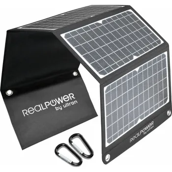 Univerzální solární nabíječka Solární nabíječka Realpower Solarpanel RealPower SP-30E 30 Watt 4 Panel Faltbar
