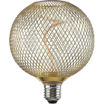 Žárovka Zlatá dekorační síťovaná LED žárovka koule G125 5W E27 Filament, 270lm, 1800K - Rabalux - 79075 - 79075