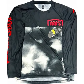 Pánské tričko 100% Pánské tričko 100% AIRMATIC LE Dlouhý rukáv Black/Grey vel. M (NOVINKA 2023)