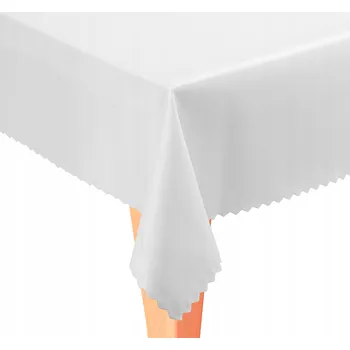 Prostěradlo UBRUS odolný proti skvrnám POLSKÝ HLADKÝ SILNÝ 120x260 Bílý Atłas