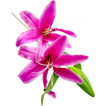 umělá květina Umělá dekorační kompozice větvička fialové lilie XXL KVALITA 70 cm