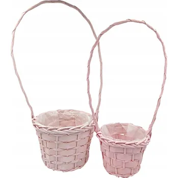 PROUTĚNÝ KOŠÍK NA KOMPOZICE KORPUS NA ARANŽOVÁNÍ OZDOBA SADA 2KS