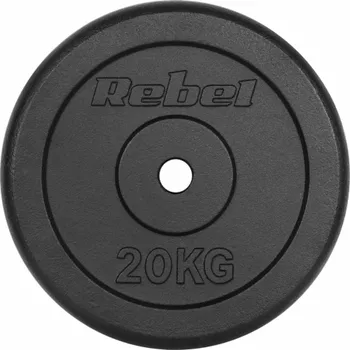 Rebel Litinová váha 20kg, otvor 31mm, klasická deska, REBEL ACTIVE