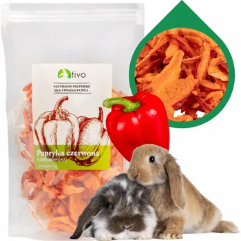 Krmivo pro hlodavce Lyofilizovaná červená paprika Tivo pamlsek pro králíky a hlodavce 20g