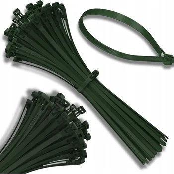 Organizace kabelů Opaski zaciskowe zielone stahovací pásky kablowe 100 ks 100 x 2.5 mm, nylonové