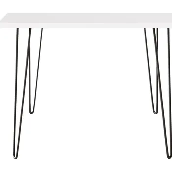 Jídelní stůl Kvadratový stůl do kuchyně, obýváku, jídelny 90 x 90 cm Bílý HAIRPIN