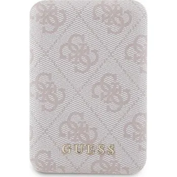Powerbanka Powerbanka Guess Guess Powerbanka indukční 15W GUPB5FP4EMGP 5000mAh růžová/růžová 4G kůže Kovové Logo MagSafe
