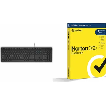 Počítač Klávesnice Dell KB216 Quietkey (580-ADHK) + 360 Deluxe 5 zařízení 12 měsíců (21408667)