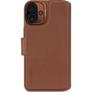 Pouzdro na mobilní telefon Decoded Decoded Leather Detachable Wallet, tan - iPhone 16 Plus