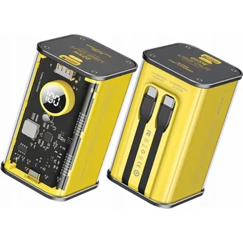 Powerbanka Powerbanka Wekome Powerbanka 20000 mAh Super rychlé nabíjení s vestavěným kabelem USB-C PD 20W & Lightning + USB-A QC3.0 22,5W