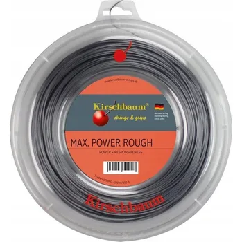 Struna na výplet tenisové rakety Tenisový výplet Kirschbaum MAX POWER ROUGH 1,3 mm / 200 m stříbrný