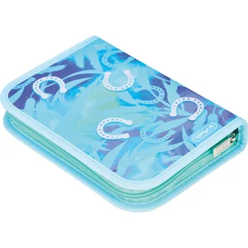 Penál Školní penál do školy Herlitz Kůň – 1patrový, 2 chlopně, vybavený