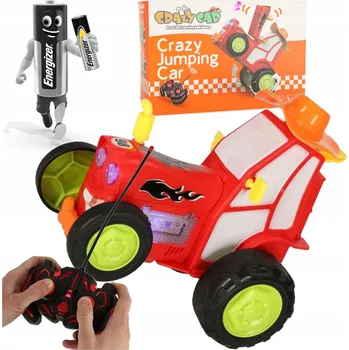 autíčko Traktor na dálkové ovládání Ikonka červený akumulátorový 17x15 cm