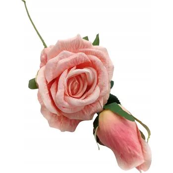 umělá květina UMĚLÁ RŮŽE VĚTVIČKA ČAJOVÁ DEKORACE PRO ARANŽMÁ KVALITA XXL 70 CM