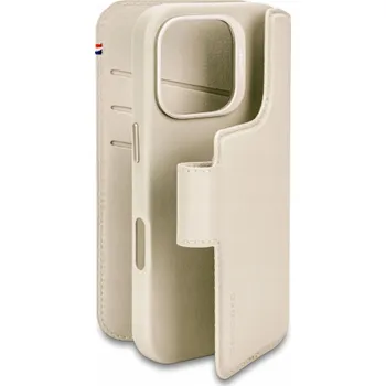 Decoded Decoded Leather Detachable Wallet – kožené ochranné pouzdro kompatibilní s MagSafe pro iPhone 16 Pro (hliněné)