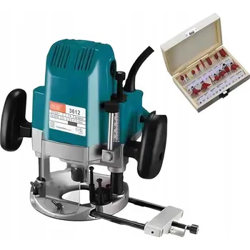 Frézka Horní frézka elektrická na dřevo 1600 W + sada fréz 12,7 mm