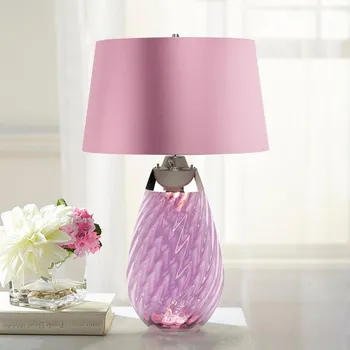 Lampička Elstead LENA-TL-L-PLUM - LED Stolní lampa LENA 1xE27/40W/230V 74 cm růžová