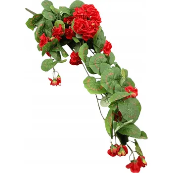 umělá květina UMĚLÁ PELERGONIE ZÁVĚSNÁ VELKÁ KYTICE PRO ARANŽMÁ DO VÁZY KVALITNÍ 75 CM