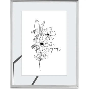 Rám na obraz Rámeček na portrét Hama FLOWERS, 10x15 cm, stříbrný lesklý