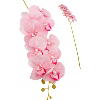 umělá květina Umělá růžová orchidej, větvička, dekorace, kompozice - KVALITA XXL, 100 cm
