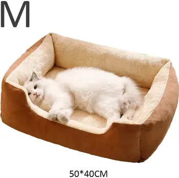 Pelíšek pro kočku Pelíšek pro kočky do interiéru | kočičí pelíšek, domeček - Světle hnědá-M