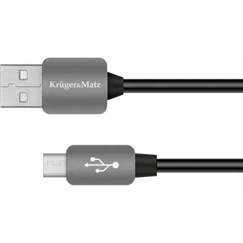 Datový kabel Kabel Kruger&Matz USB - microUSB typ B, 0,2 m, černý