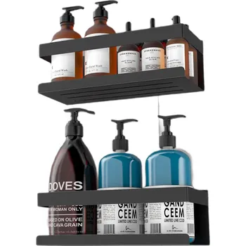 Koupelnový nábytek PÓŁKA PRYSZNICOWA BEZ WIERCENIA X2 ORGANIZER SPRCHOVÁ POLIČKA BEZ VRTÁNÍ 2 KS ORGANIZÉR do KOUPELNY 10x23x8