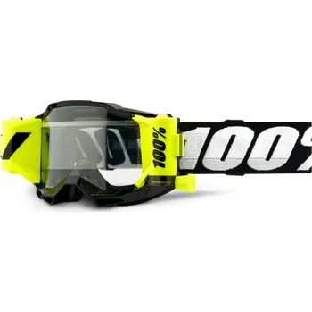 Motocyklové brýle ACCURI 2, 100% FORECAST brýle černé, čiré plexi, dětské