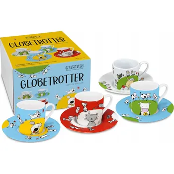 Sada 4 šálků na espresso - Světoběžník - Könitz