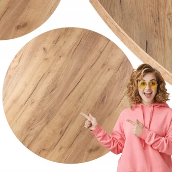 Konferenční stolek DESKA STOLOVÁ KULATÝ LAMINÁTOVÁ PRŮMĚR Ø 68cm 2,5cm DUB CRAFT SVĚTLÝ KOLM