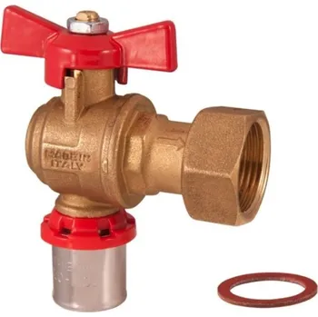 Ventil MOSAZNÝ KULOVÝ ROHOVÝ VENTIL LISOVACÍ S VNITŘNÍM ZÁVITEM 1" x 26 mm