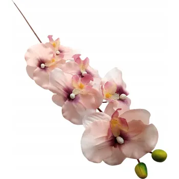 umělá květina Umělá lososová orchidej větvička dekorace kompozice KVALITA XXL 75 cm
