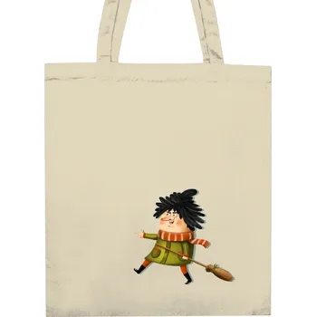 Nákupní taška Nákupní taška unisex s potiskem Čarodějnice s koštětem