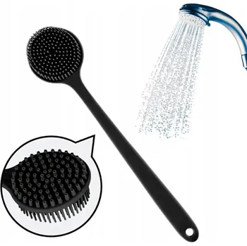 Koupelový kartáč SILIKONOVÝ KARTÁČ NA MYTÍ ZAD DIKOM s Dlouhou Rukojetí pro Masáž