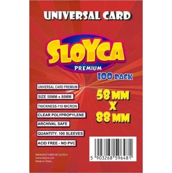 Příslušenství k deskovým hrám Obaly na karty Sloyca Universal Card Premium 100 ks