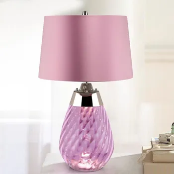 Lampička Elstead LENA-TL-S-PLUM - LED Stolní lampa LENA 1xE27/60W/230V + 1xGU10/7W růžová