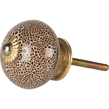 Dveřní kování Kulatá keramická nábytková úchytka Desert – Ø 4*4 cm