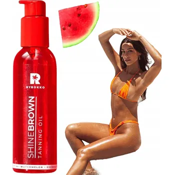 Přípravek na opalování BYROKKO Shine Brown Watermelon Oil Olej pro Rychlejší Opalování s Vůní Melounu 150 Ml