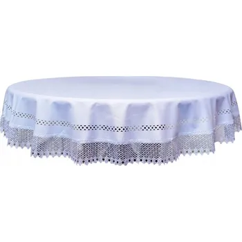 ubrus Ubrus Kulatý průměr 160 cm na dekorativní stůl, Guipure vzor 430, bílý