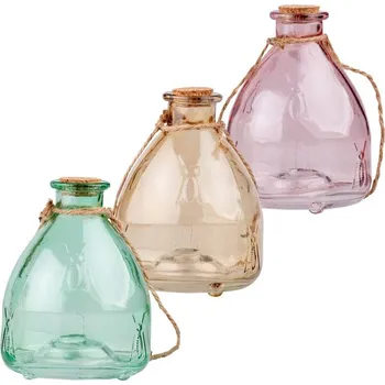 Skleněný lapač vos a hmyzu na zavěšení i postavení (mix barev)