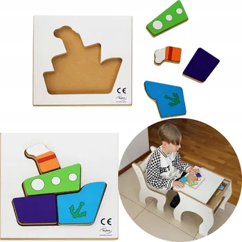 Dřevěná hračka Dřevěná vzdělávací hračka Puzzle SKYLINE děti