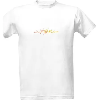 Tričko s potiskem Sporné blesky - oranžová, žlutá pánské