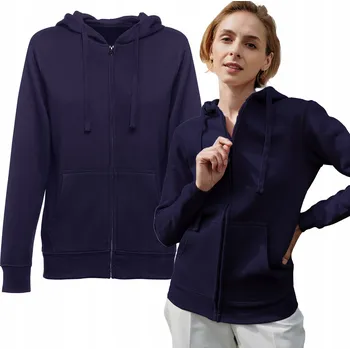 Pánská mikina Teplá, silná mikina s kapucí zip pro ženy, námořnická modrá MIKINA , XXL