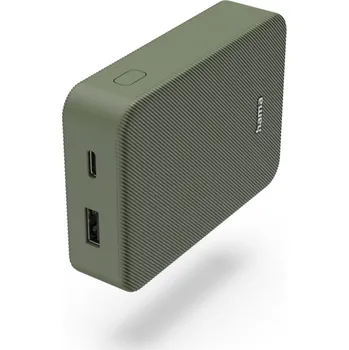 Powerbanka Hama Colour 10, powerbanka 10000 mAh, 3 A, výstup: USB-C, USB-A, zelená