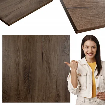 Jídelní stůl DESKA STOLOVÉ DESKY ČTVERCOVÁ LAMINÁTOVÁ 68x68 cm DUB ČOKOLÁDOVÝ