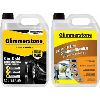 Autošampón Aktivní pěna Glimmerstone 5L s autošamponem a voskem Carnauba