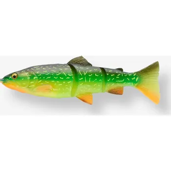 Umělá nástraha SAVAGE GEAR Měkká nástraha Swimbait 4D Line Thru Trout 25 cm ZELENÁ|ŽLUTÁ